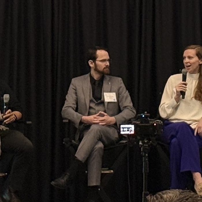 Fireside conversation on stage
